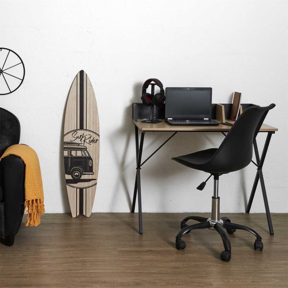 Chaise de bureau Altobuy Reiki noire avec coque rembourrée et cinq roulettes — vue 2