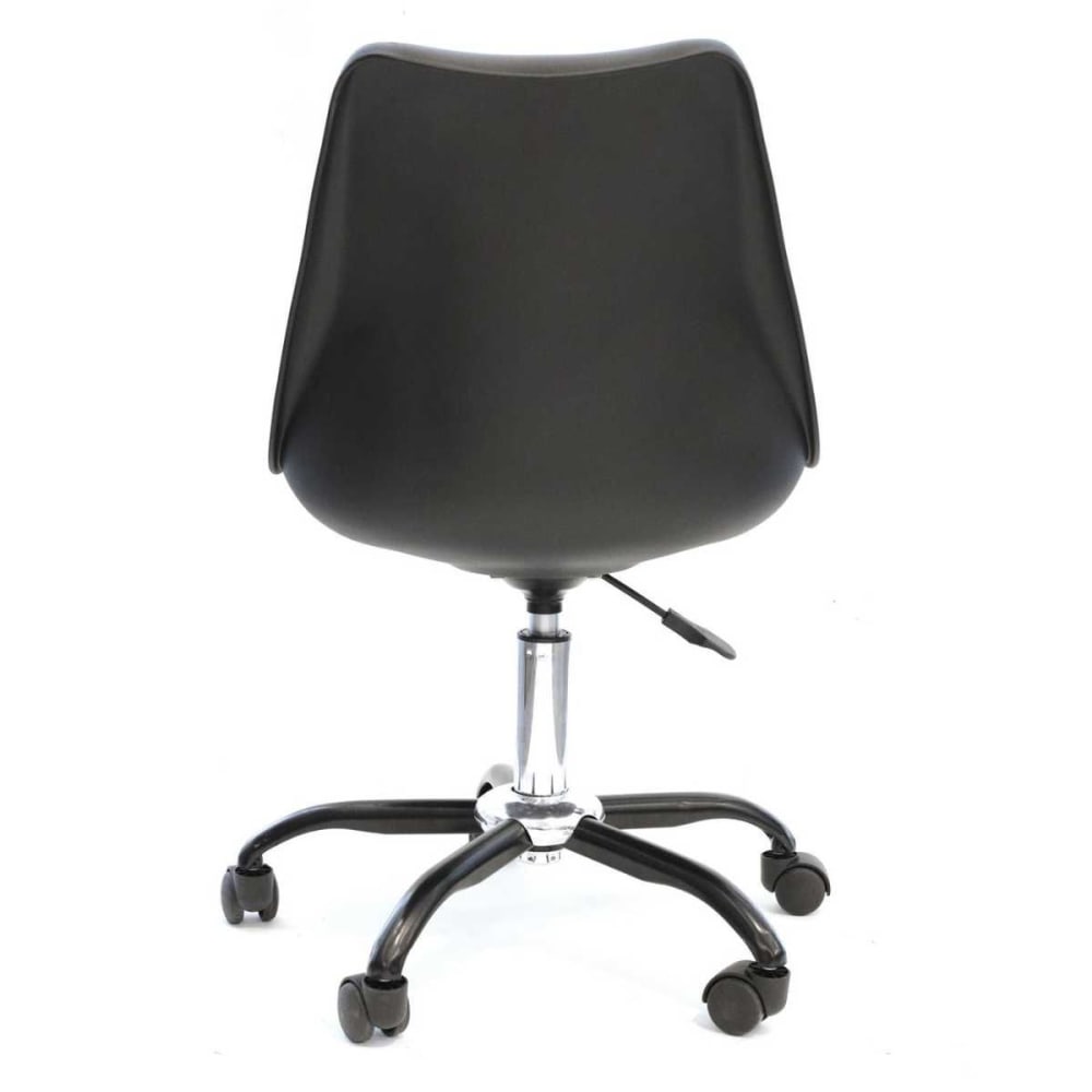 Chaise de bureau Altobuy Reiki noire avec coque rembourrée et cinq roulettes — vue 4