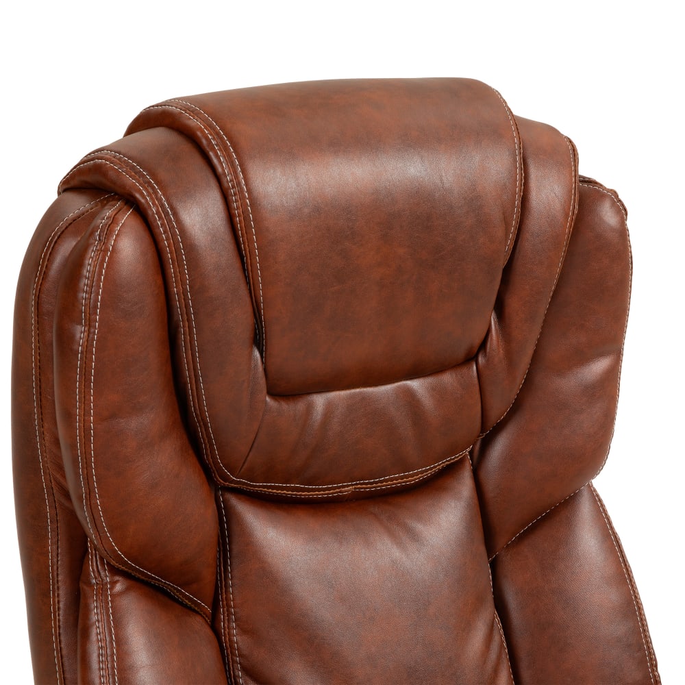 Chaise de bureau Homcom marron à dossier haut avec assise rembourrée et accoudoirs — vue 5
