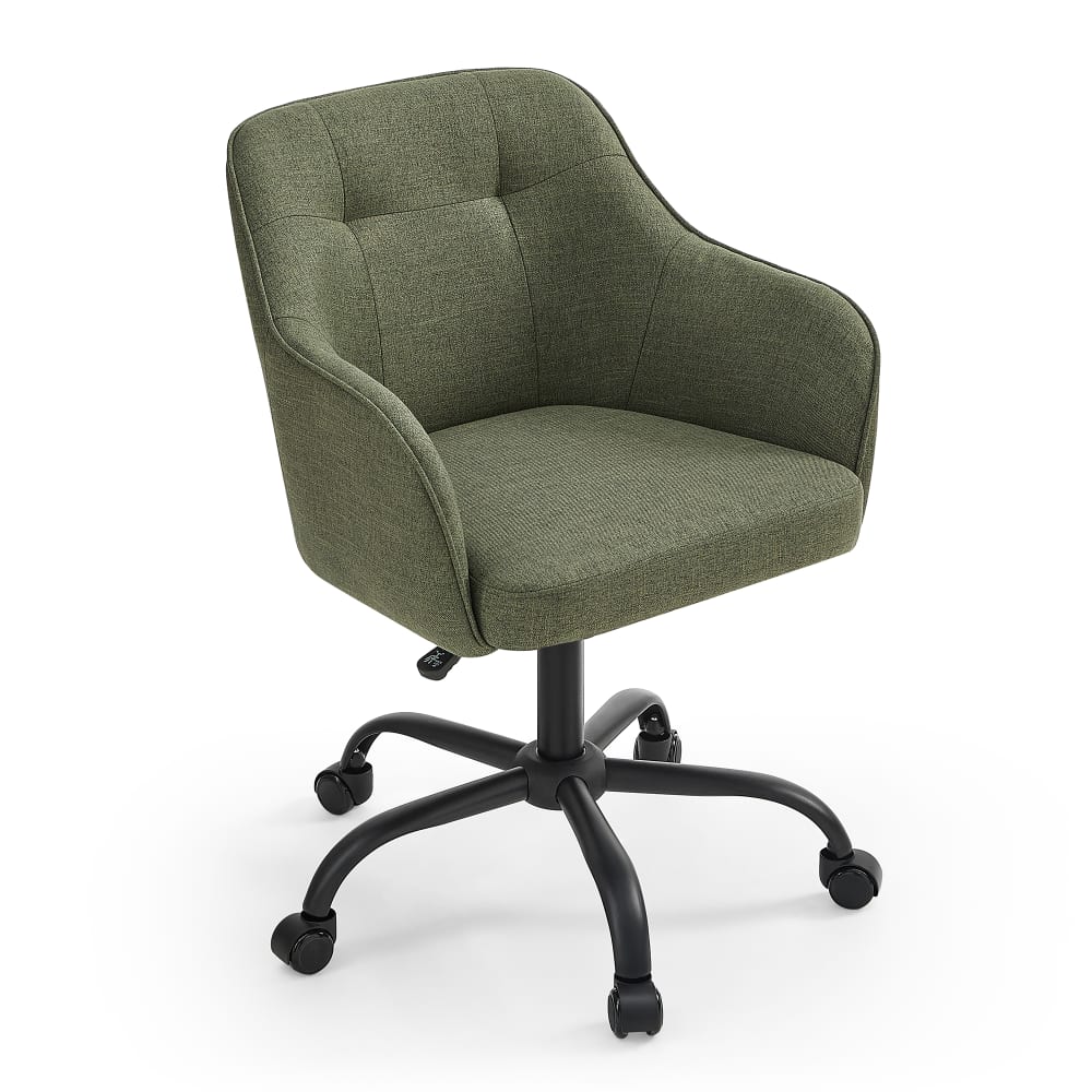 Chaise de bureau SONGMICS verte en tissu coton-lin avec assise rembourrée — vue 8