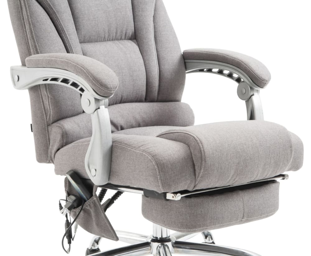 Fauteuil de bureau CLP Pacific en tissu avec repose-pieds et fonction massage — vue 6