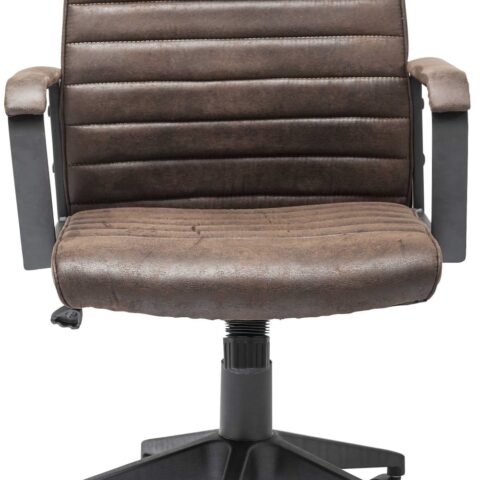 Chaise de bureau Kare Design brune avec accoudoirs, roulettes et assise réglable