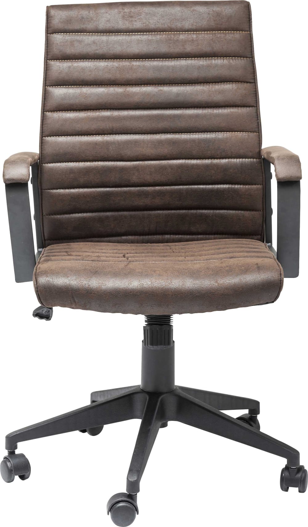 Chaise de bureau Kare Design brune avec accoudoirs, roulettes et assise réglable
