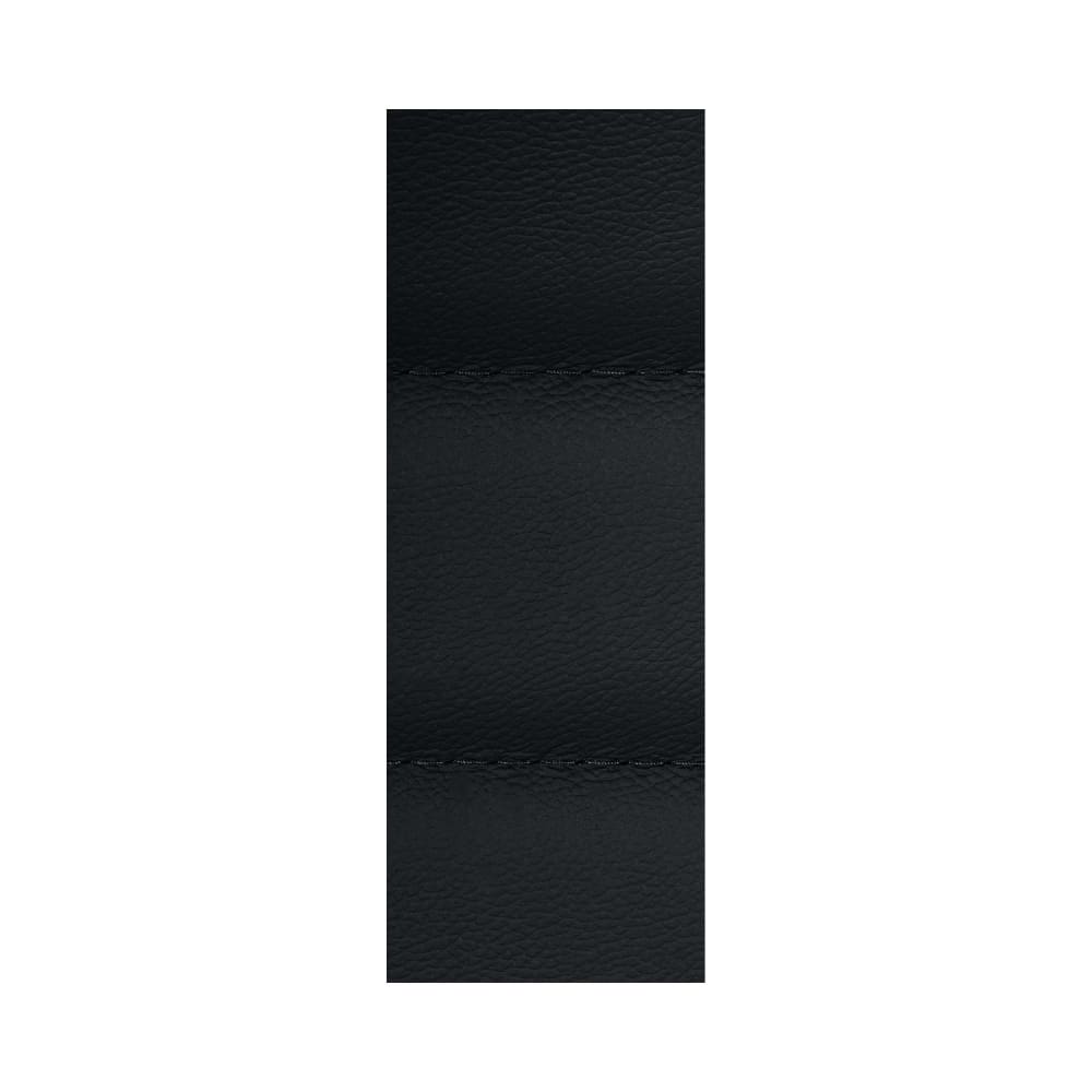 Chaise de bureau Mollis en cuir noir avec accoudoirs rembourrés et piètement chromé — vue 6