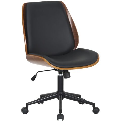 Chaise de bureau Mitch pivotante avec assise réglable et revêtement en simili cuir