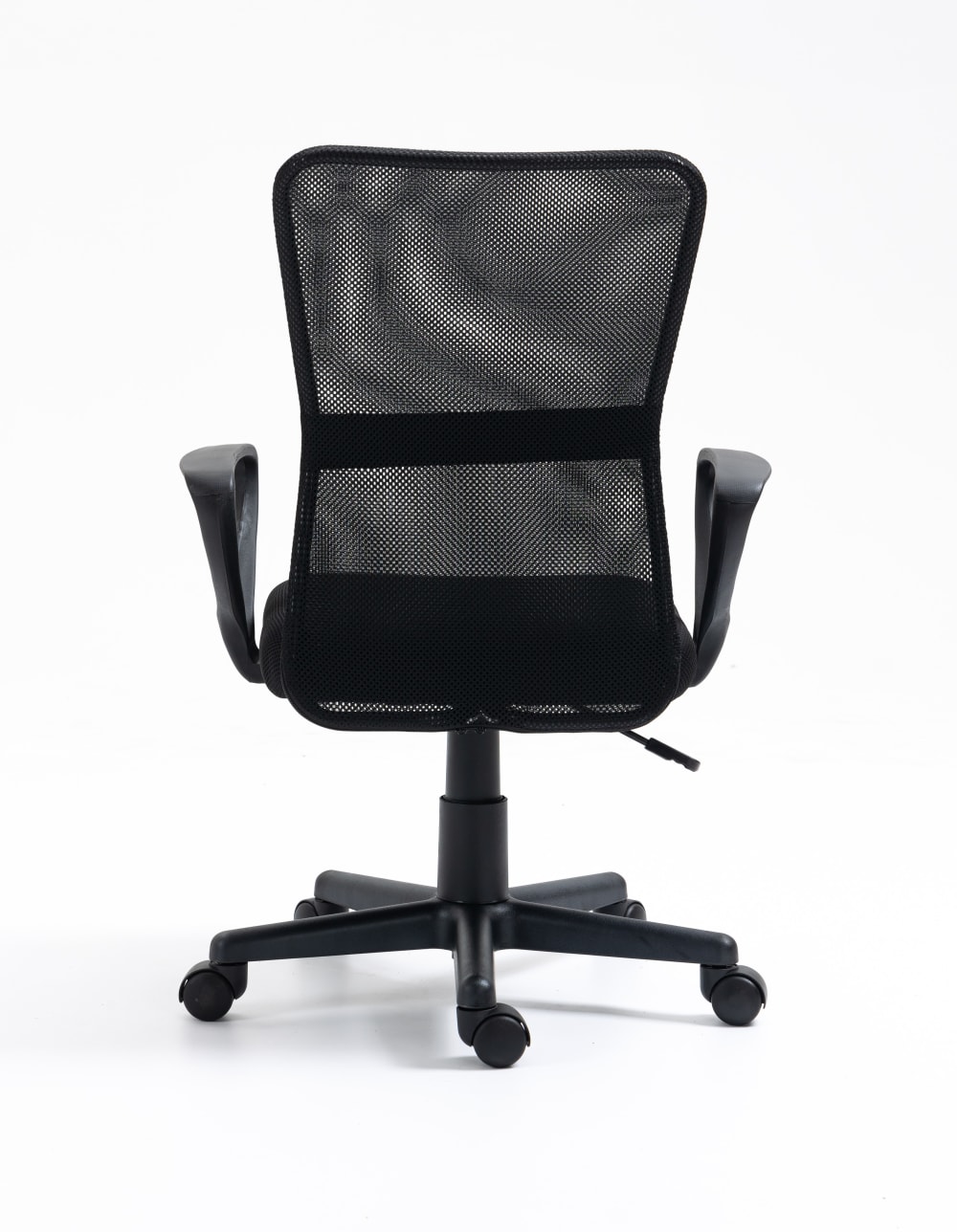 Chaise de bureau STACY noire avec assise en tissu et dossier en mesh — vue 9