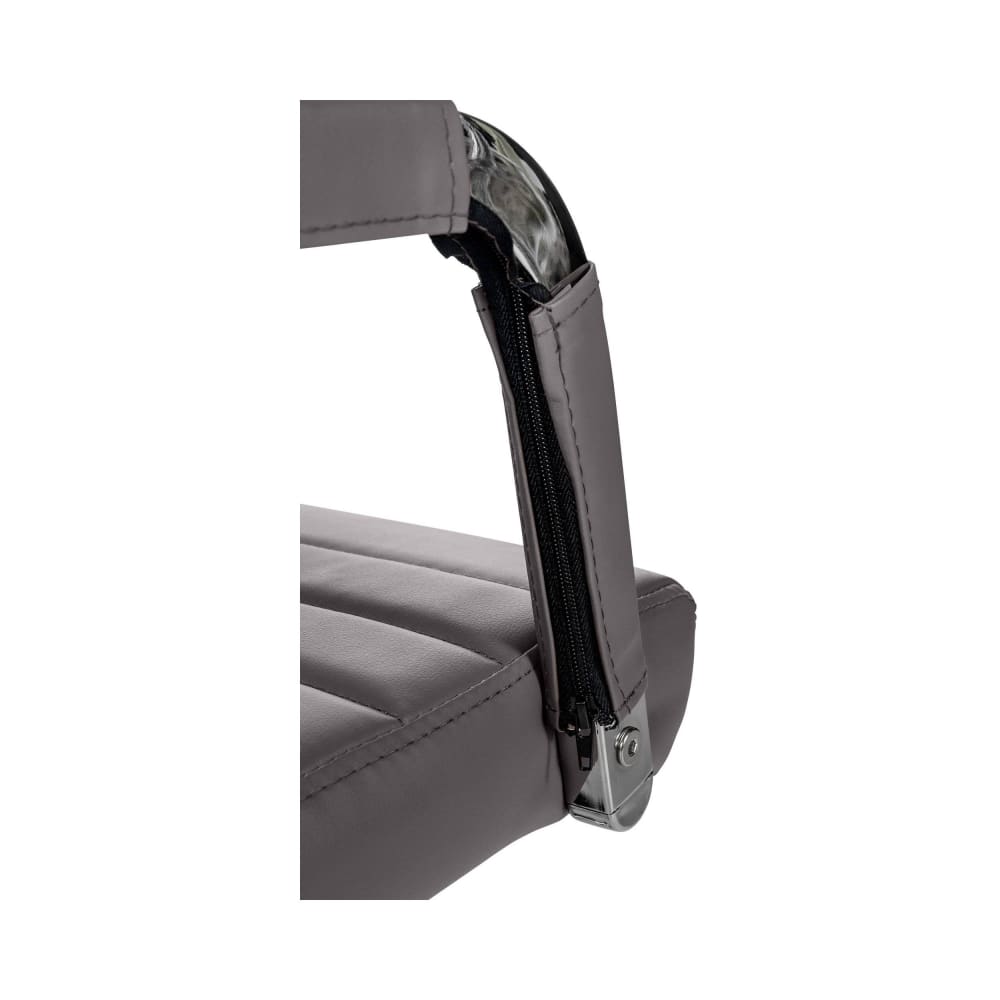 Chaise de bureau Amadora CLP grise avec assise réglable et piétement chromé — vue 7