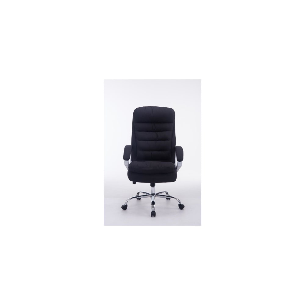 Fauteuil de bureau CLP Big Vancouver noir en tissu avec accoudoirs rembourrés — vue 3