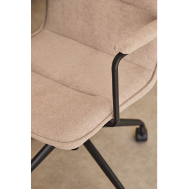 Chaise de bureau Seifert en tissu avec accoudoirs, roulettes et piètement étoile — vue 3