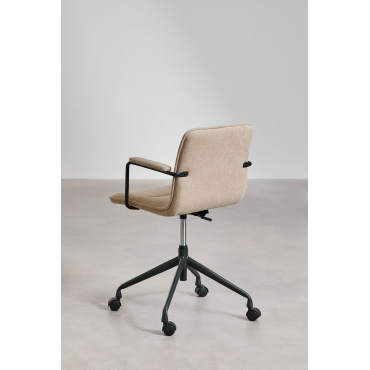 Chaise de bureau Seifert en tissu avec accoudoirs, roulettes et piètement étoile — vue 6
