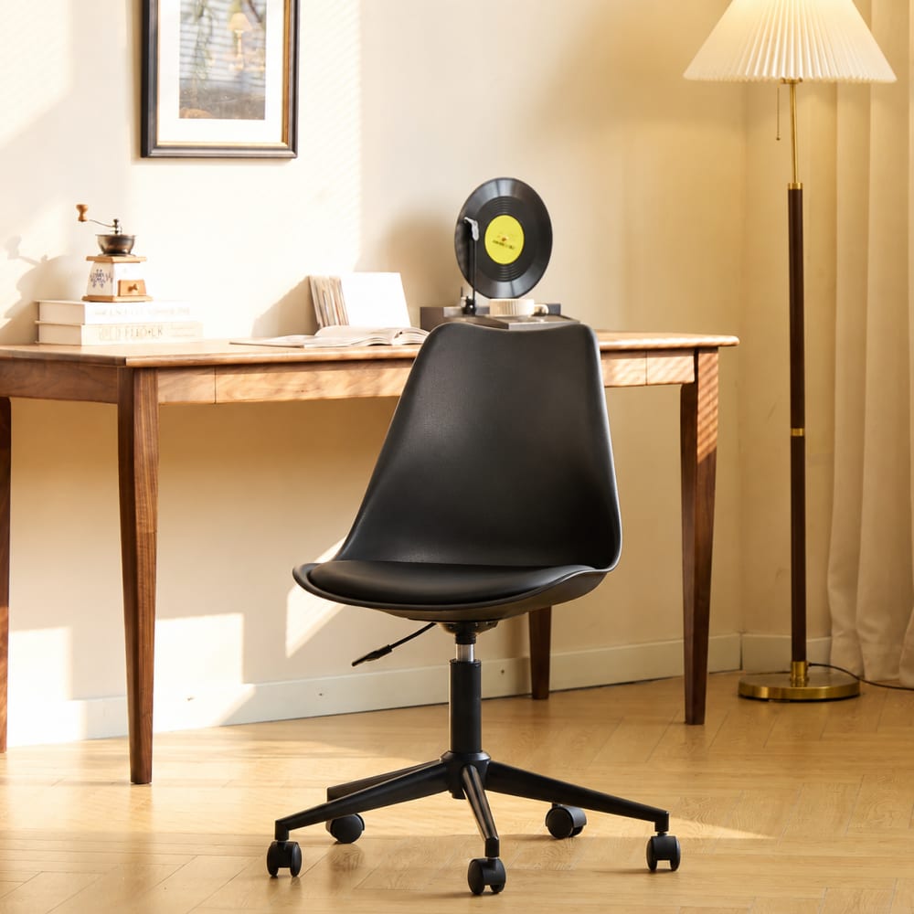 Chaise de bureau Nordlys ESBJERG à assise textile et piètement noir