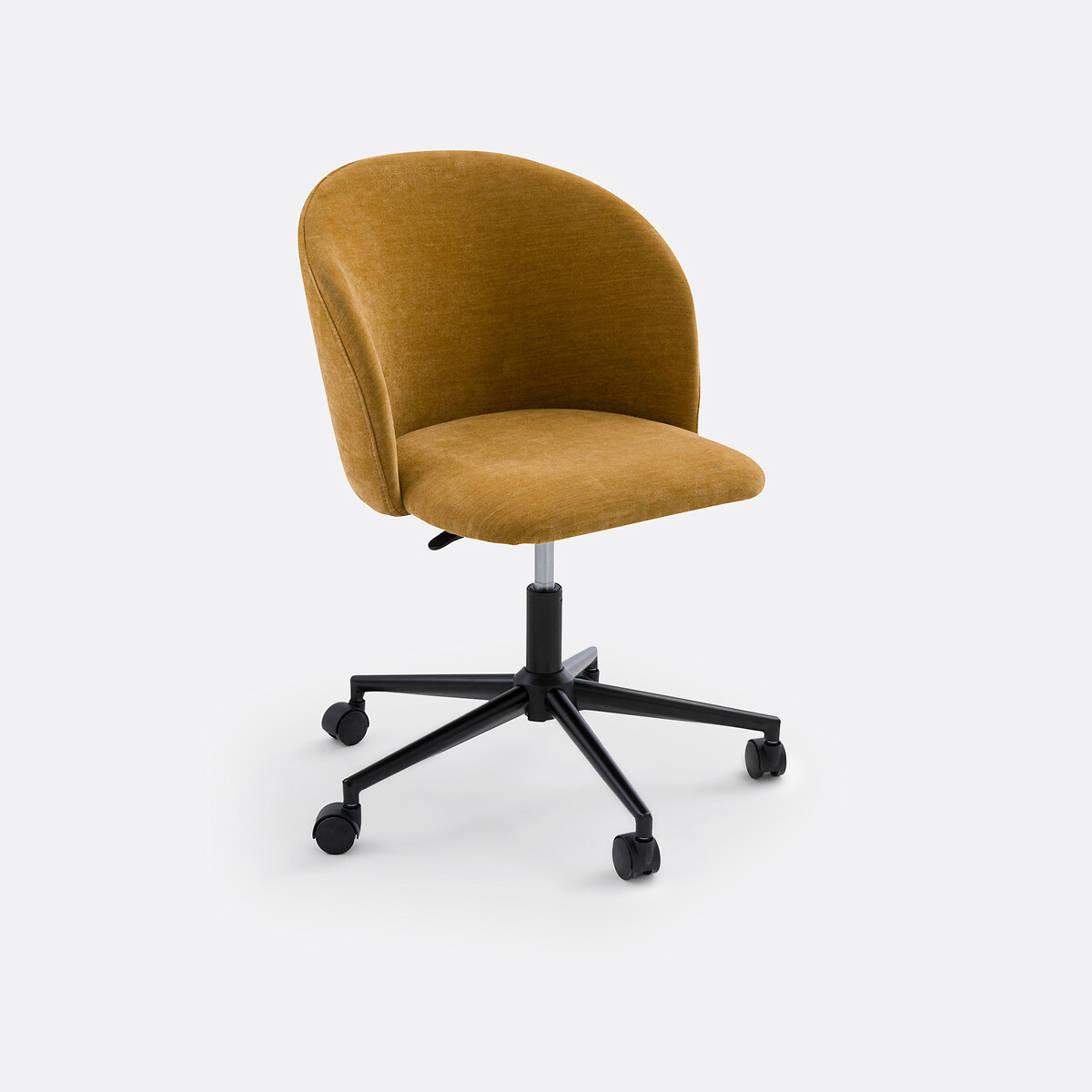 Fauteuil Lavergne La Redoute Intérieurs en velours avec piètement à roulettes