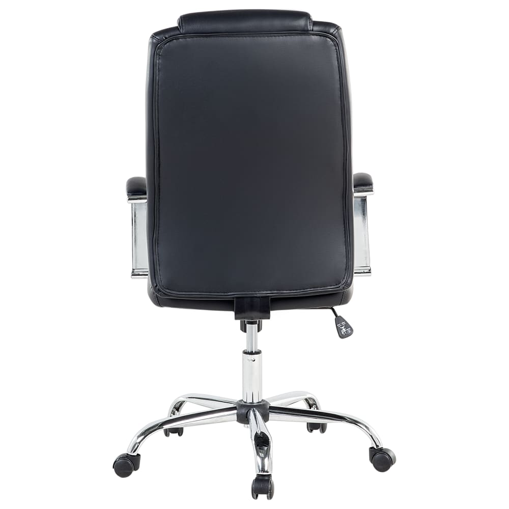 Fauteuil de bureau Beliani noir en cuir PU avec appui-tête coussiné — vue 5