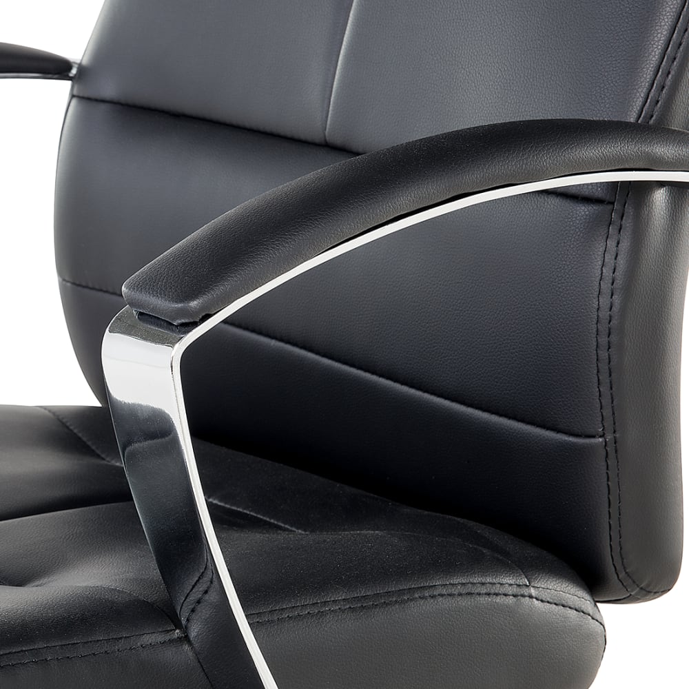 Fauteuil de bureau Beliani noir en cuir PU avec appui-tête coussiné — vue 9