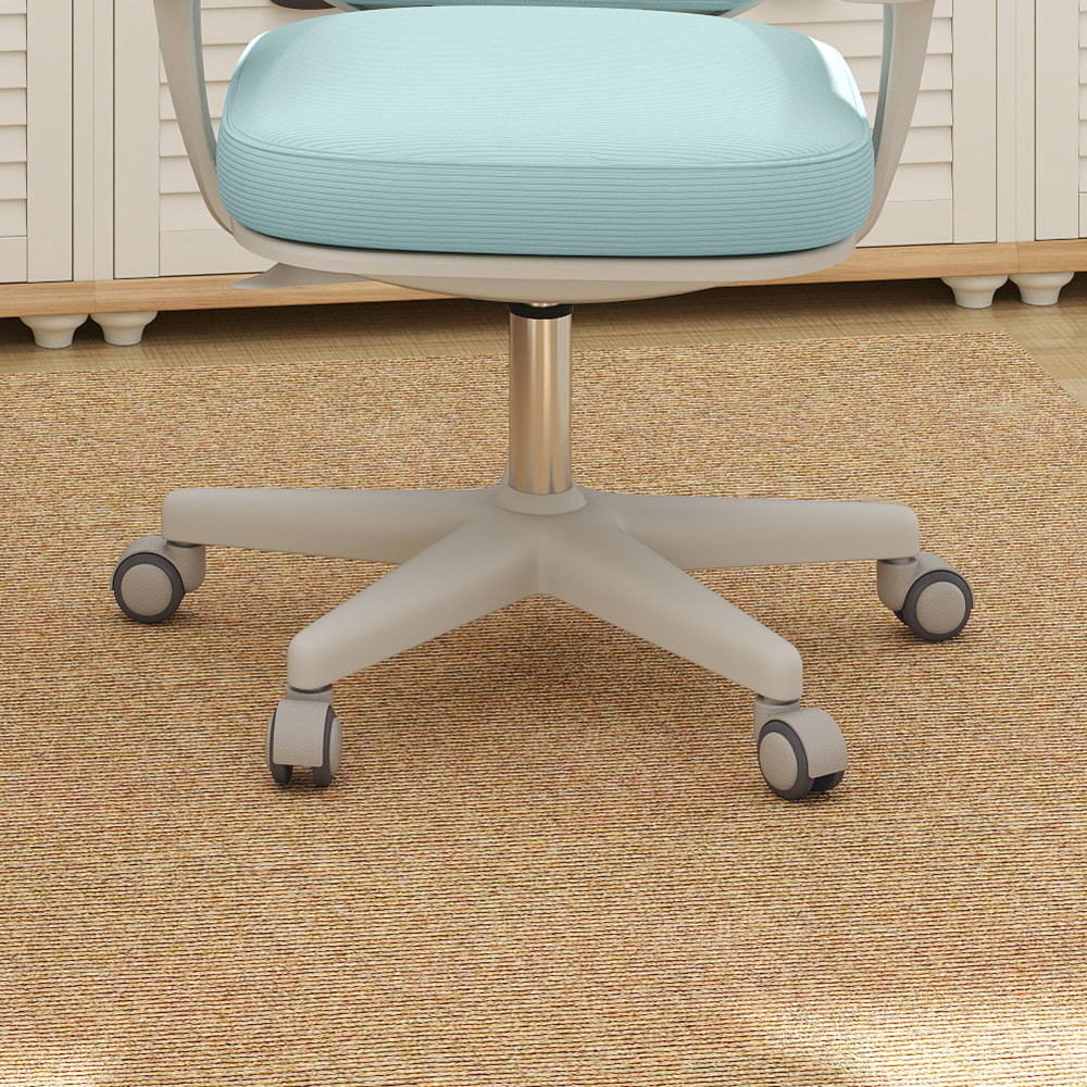 Fauteuil de bureau Vinsetto vert avec dossier en maille et piètement blanc — vue 6