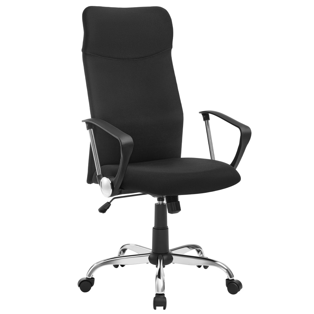 Fauteuil de bureau SONGMICS noir avec dossier haut et assise rembourrée