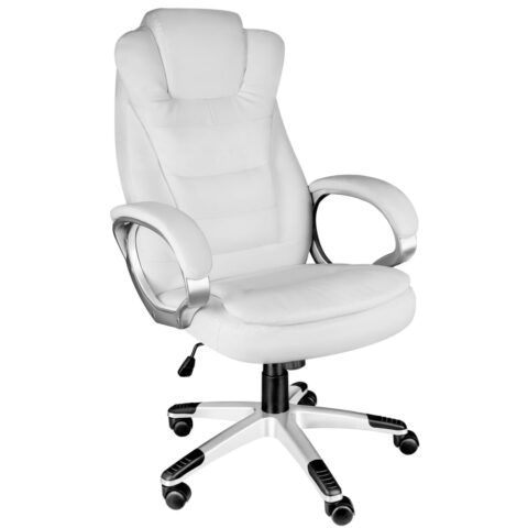 Fauteuil de bureau Tectake pivotant avec dossier haut et assise rembourrée